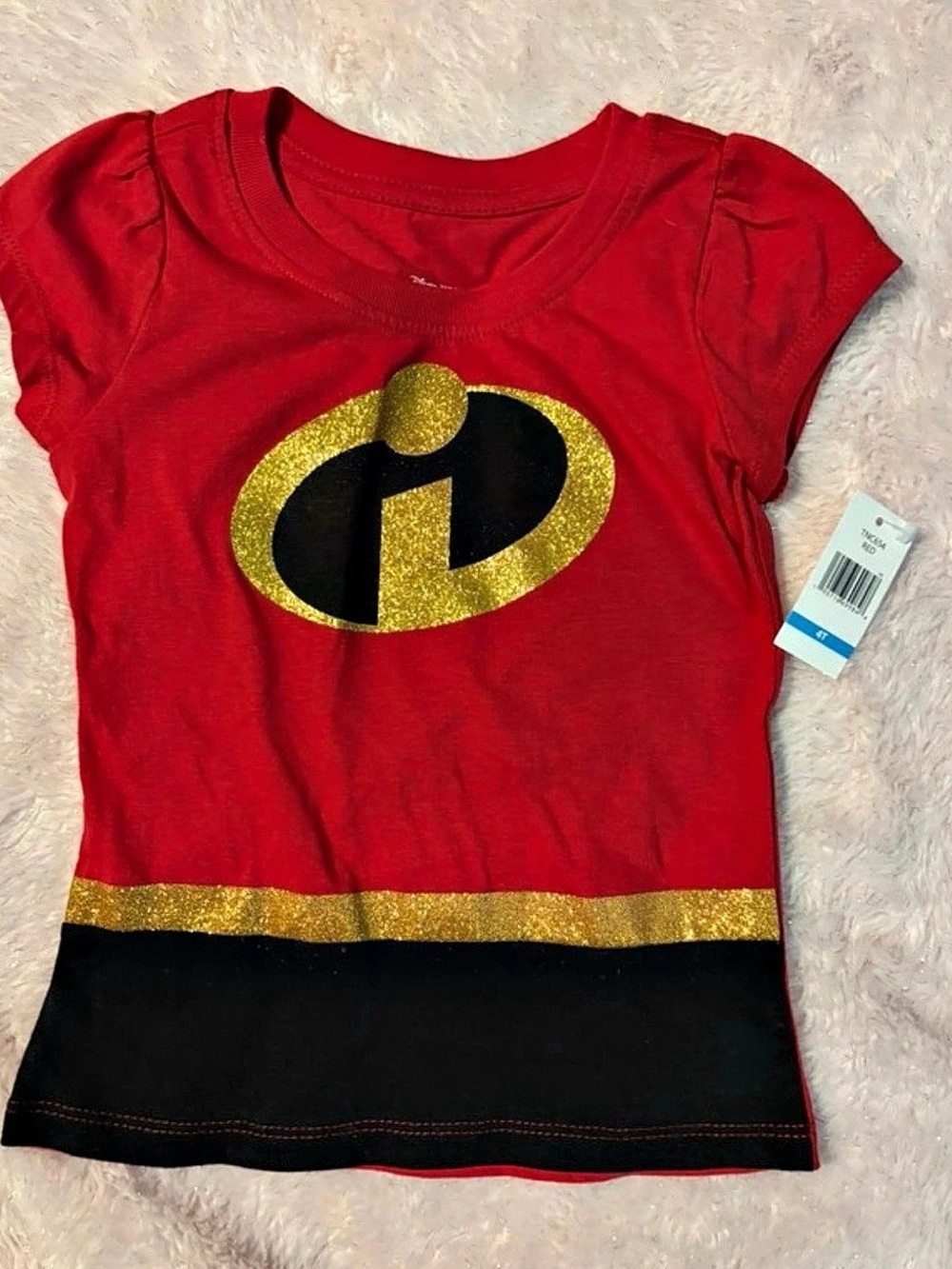 Size 4T Disney Kids Graphic Short Sleeve Tee Red & Black